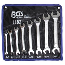 Double Open End Spanner Set | 6x7 - 20x22 mm | 8 pcs.