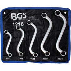 Double Ring Spanner Set | S-Type | 10 x 11 - 18 x 19 mm | 5 pcs.