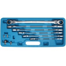 Double Swivel Head Ratchet Wrench Set | 8 - 19 mm | 10 pcs.