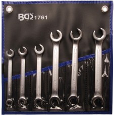 Double Ring Spanner Set, open Type | 8 x 10 - 17 x 19 mm | 6 pcs.