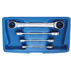 Ratchet Ring Spanner Set with E-Type Ring Heads | 4 pcs.