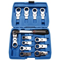 Ratchet Wrench Set, with interchangeable, flexible Mini-Heads