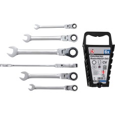 Ratchet Combination Wrench Set | flexible Heads | 8-19 mm | 6 pcs.