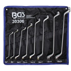 Double Ring Spanner Set | offset | 6 x 7 - 20 x 22 mm | 8 pcs.