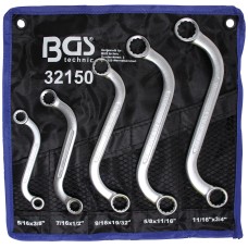 S-Type Double Ring Spanner Set | Inch Sizes | 3/8