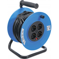 Cable Reel | 25 m | 3x1,5 mm² | 4 Socket Outlets | IP 20 | 3000 W