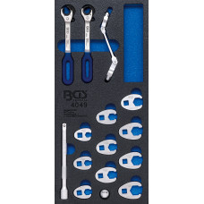 Tool Tray 1/3: Crowfoot Spanner and Flare Nut Wrench Set | 15 pcs.