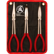 Long Nose Pliers Set | straight / bent | 260 - 285 mm | 3 pcs.