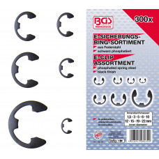Metric E-Clip Assortment | 1.5 - 22 mm | 300 pcs.