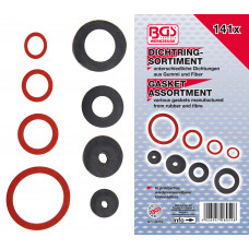 Seal Ring Assortment | Rubber and Fibreglass | 141 pcs.