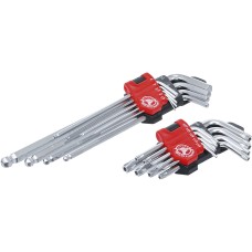 L-Type Wrench Set | long | T-Star (for Torx) T10 - T50 / Internal Hexagon 1.5 - 10 mm | 18 pcs.