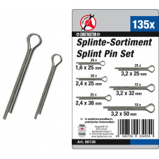 Splint Pin Assortment | Ø 1.6 - 3.2 mm | 135 pcs.