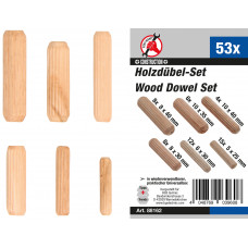 Wooden Dowel Assortment | Ø 5-10 mm | 53 pcs.