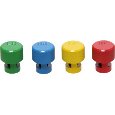 Colour Coded Tire Deflating Caps for TPMS Valves | 4 pcs.
